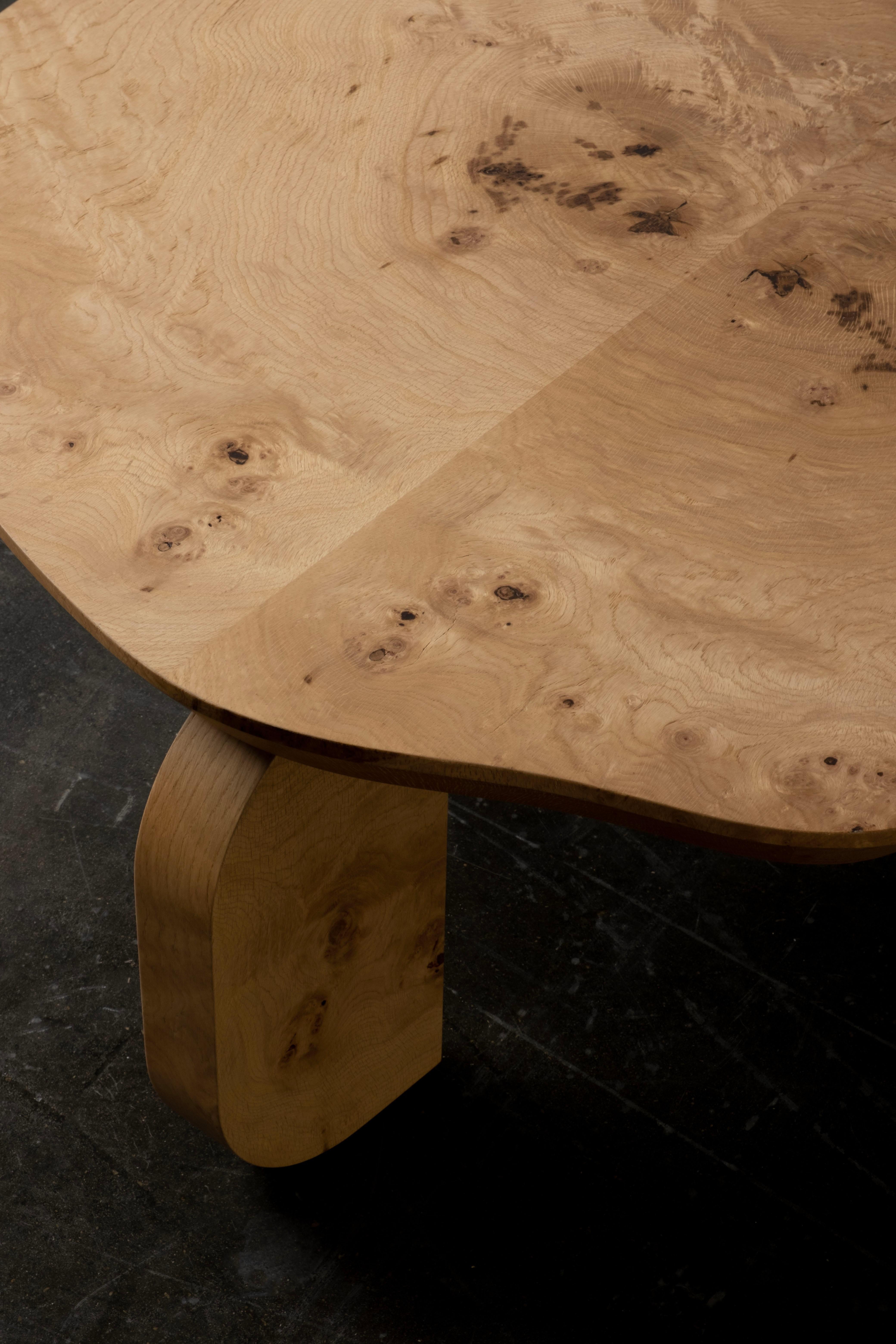 Organic Modern Dornes Coffee Table, Oak Root, Handmade in Portugal by Greenapple For Sale 1