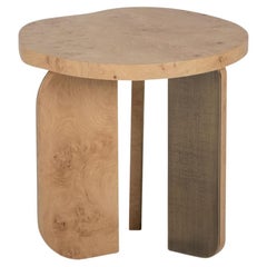 Tavolino organico moderno Dornes, Oak Brass, fatto a mano in Portogallo da Greenapple