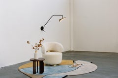 Modern Dornes Side Table, Walnut Root, Brass, Handmade Portugal by Greenapple