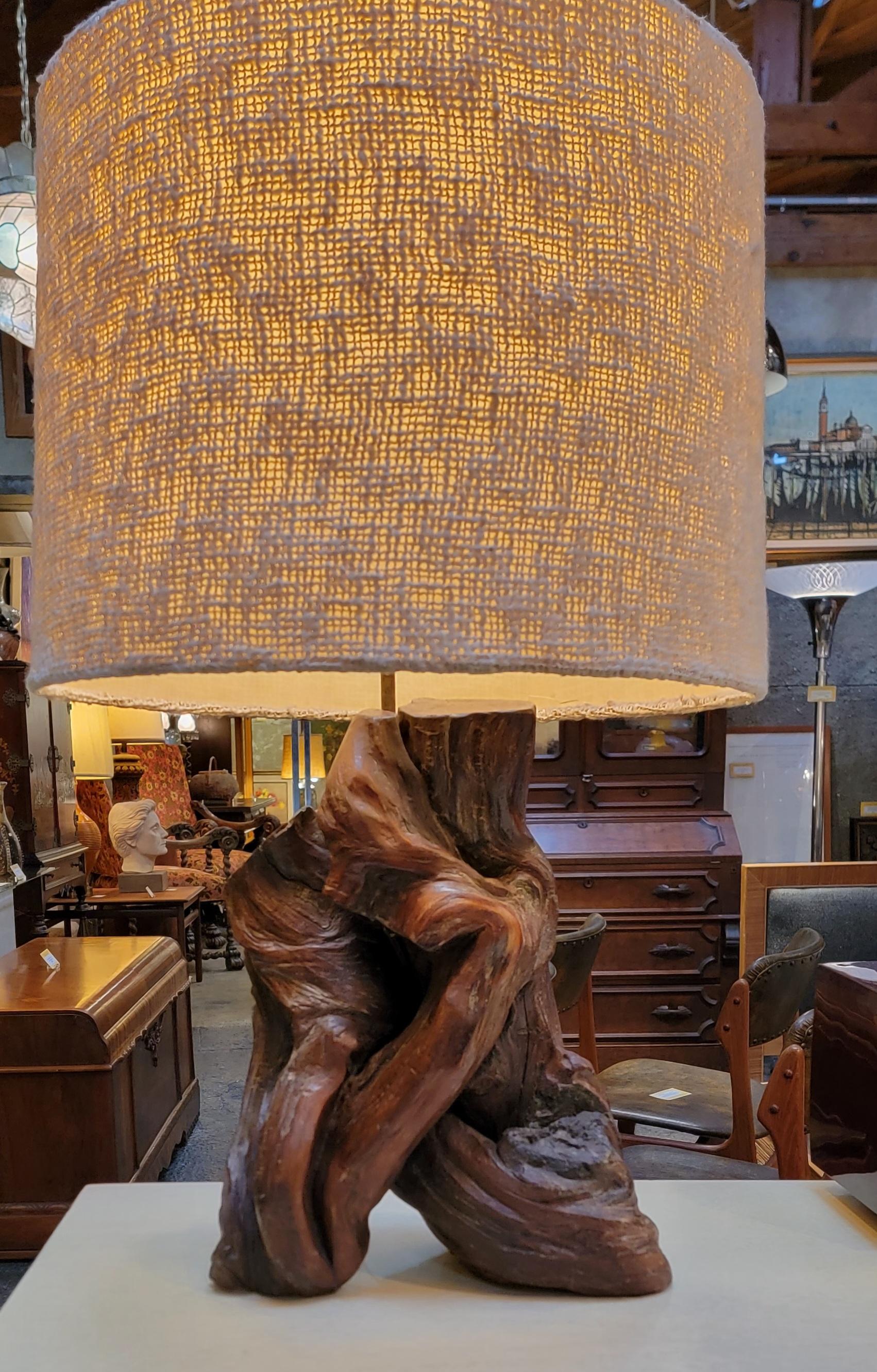 Américain Lampe de table The Modernity Roots en bois flotté organique en vente