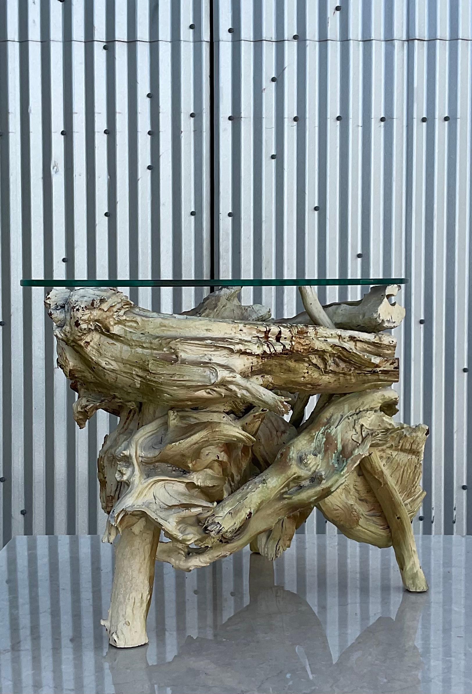 Organic Modern Driftwood Side Table 1