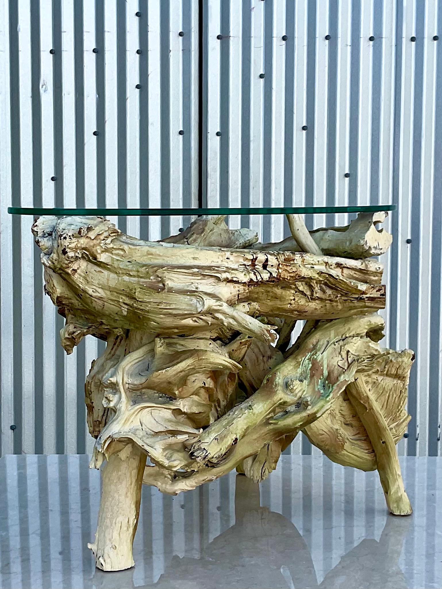 Organic Modern Driftwood Side Table 2