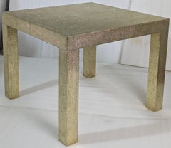 Organic Modern Drink Table, Copper-Clad Accent Table