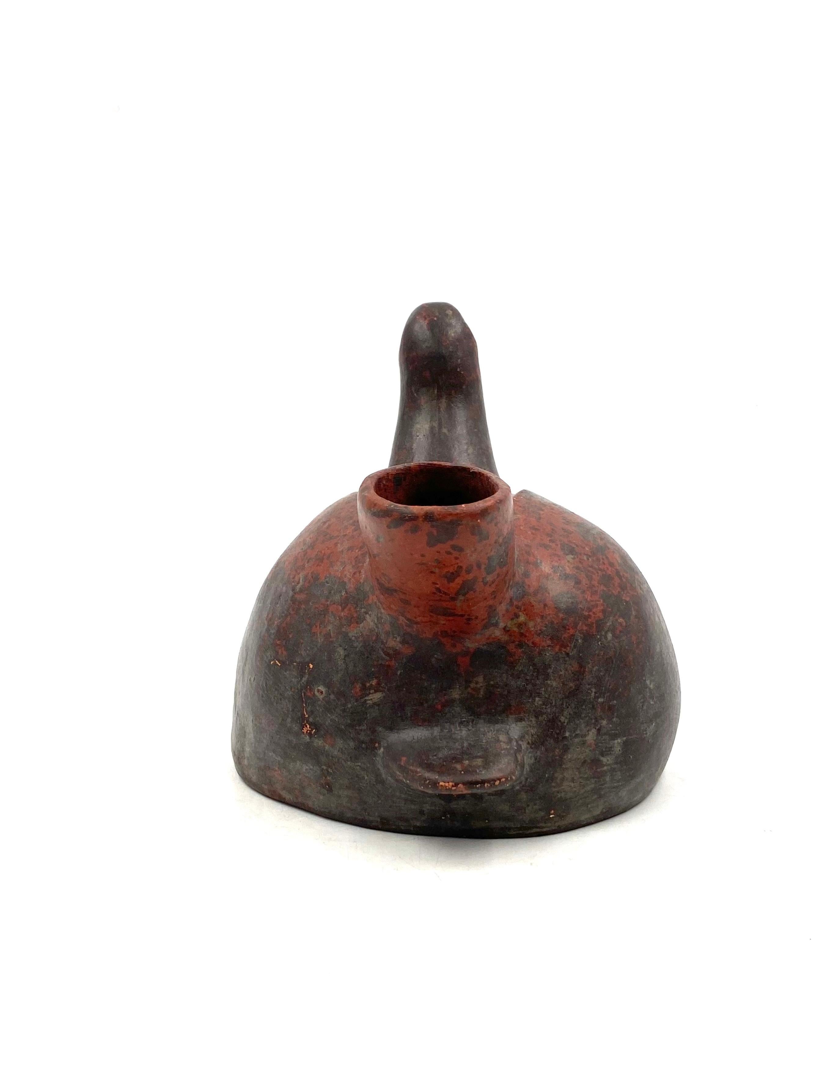 Organischer moderner Krug in Form einer Ente, Keramik, Mexiko 1970er Jahre im Angebot 4