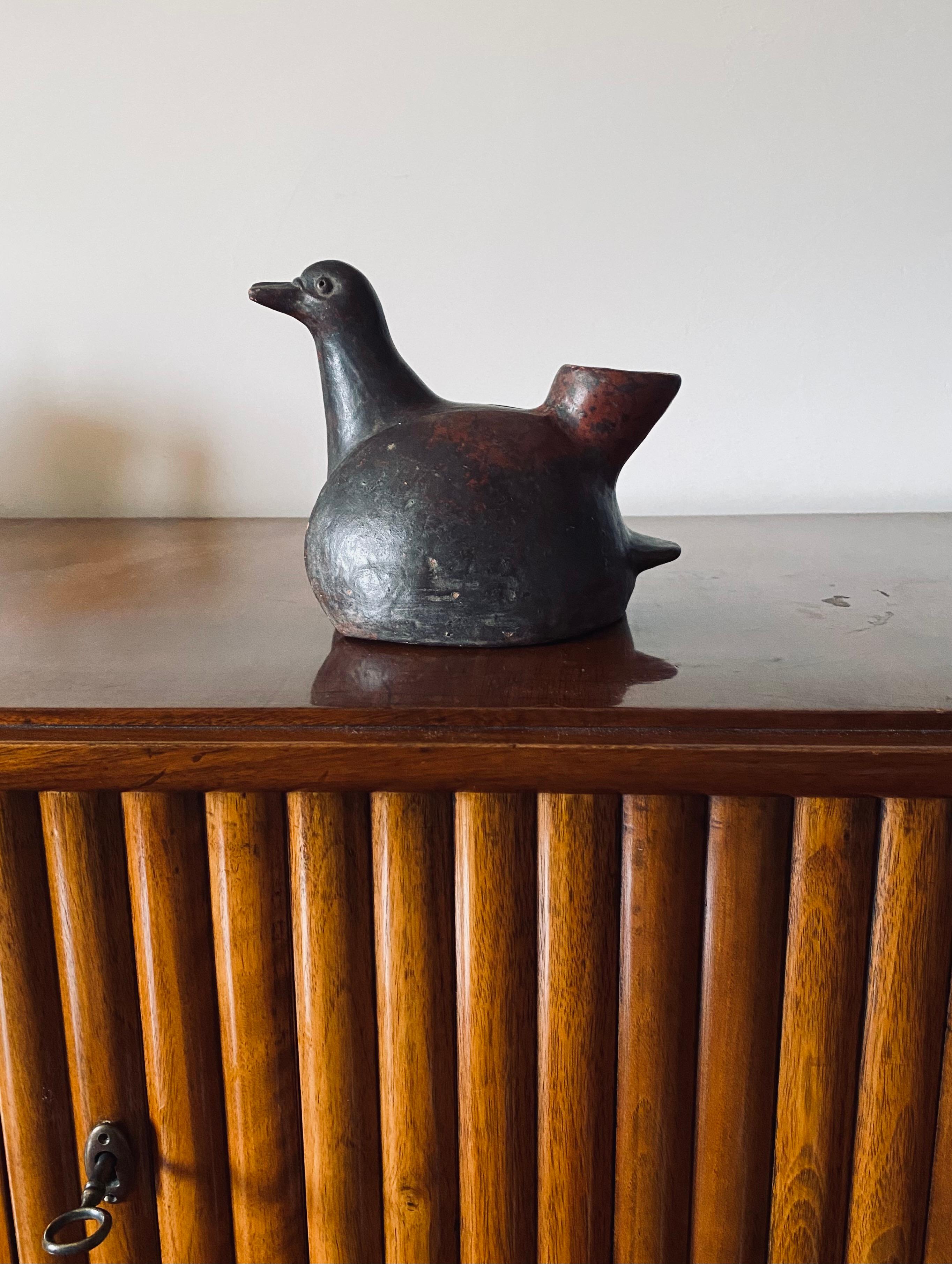 Organic modern duck shaped jug ceramic, Mexico 1970s For Sale 8