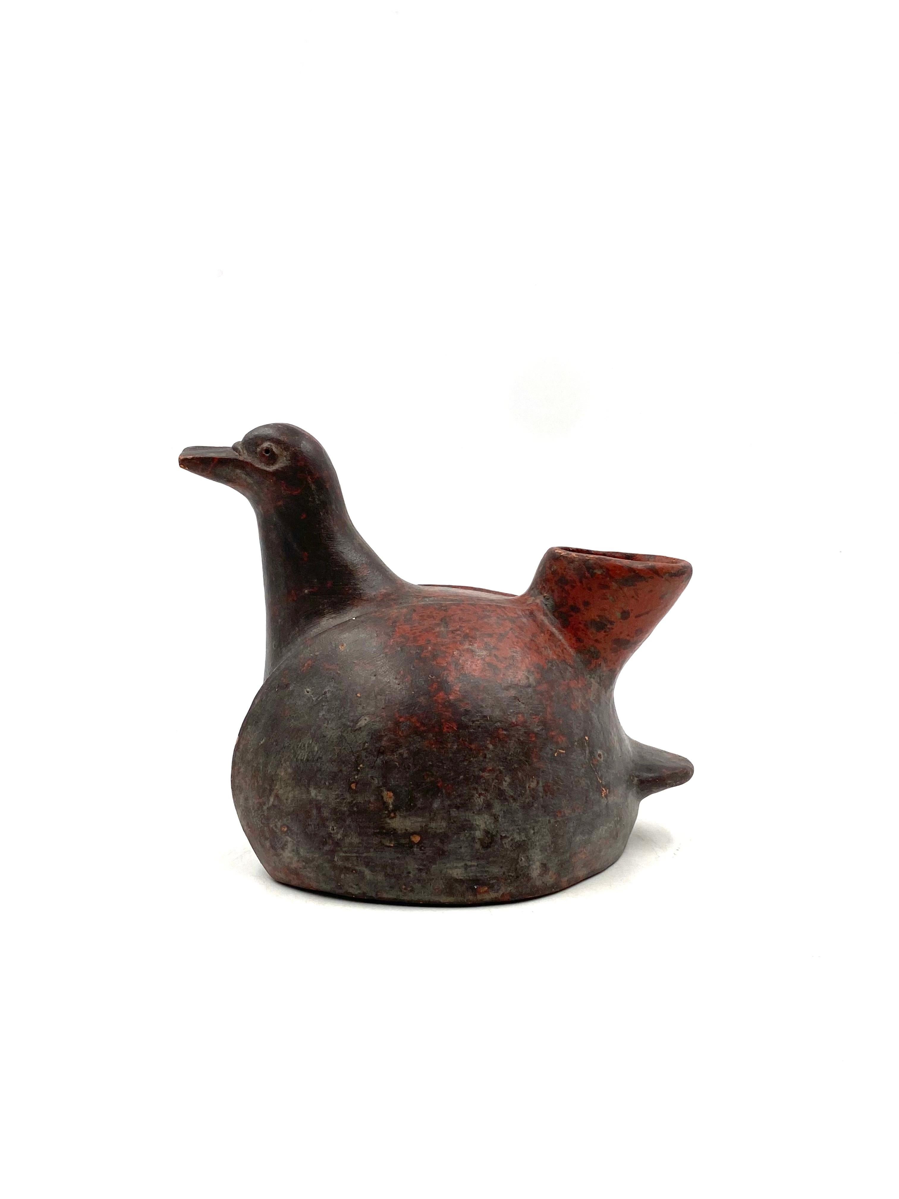 Organischer moderner Krug in Form einer Ente, Keramik, Mexiko 1970er Jahre (Mexican) im Angebot