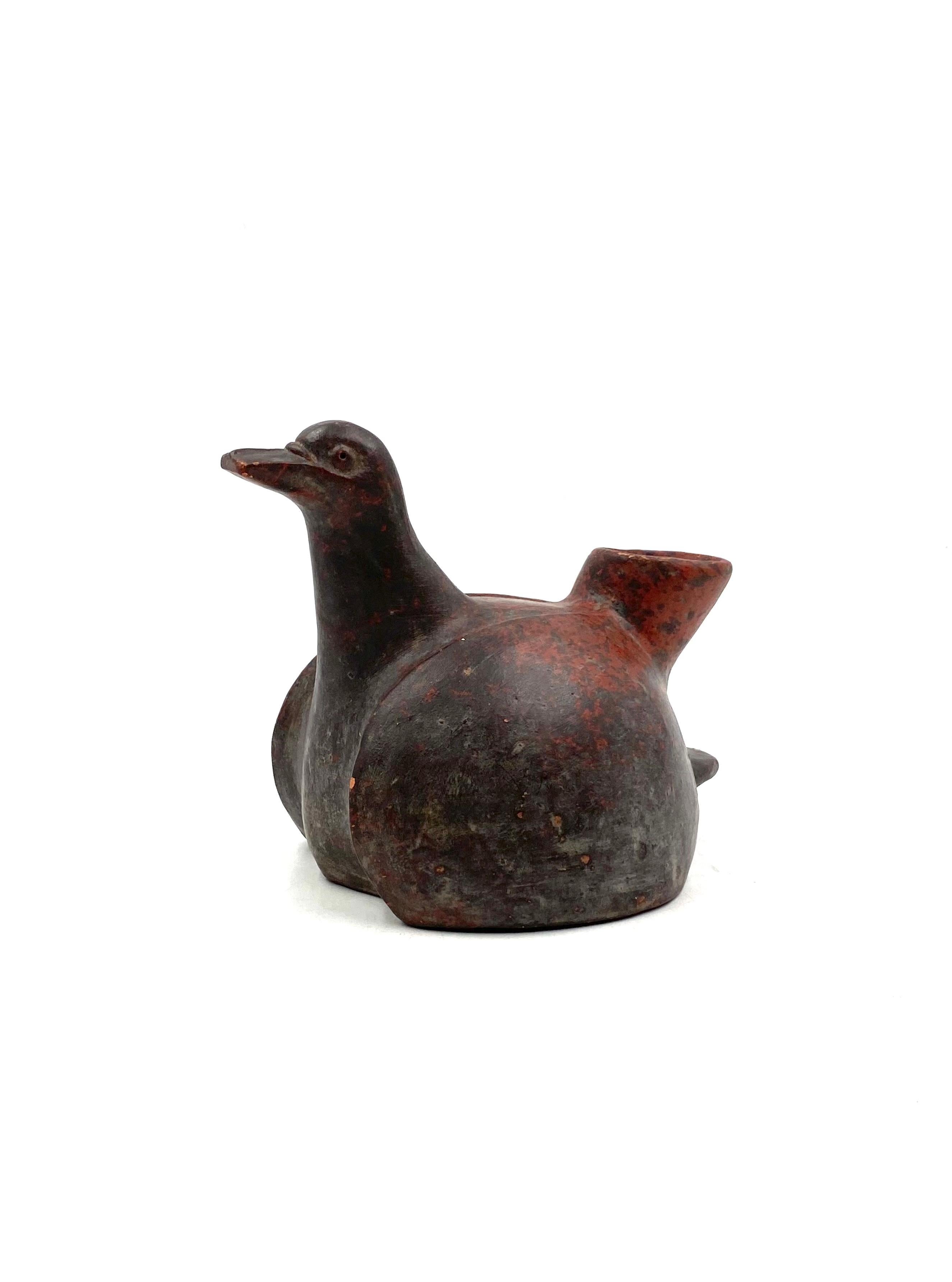 Late 20th Century Organic modern duck shaped jug ceramic, Mexico 1970s For Sale