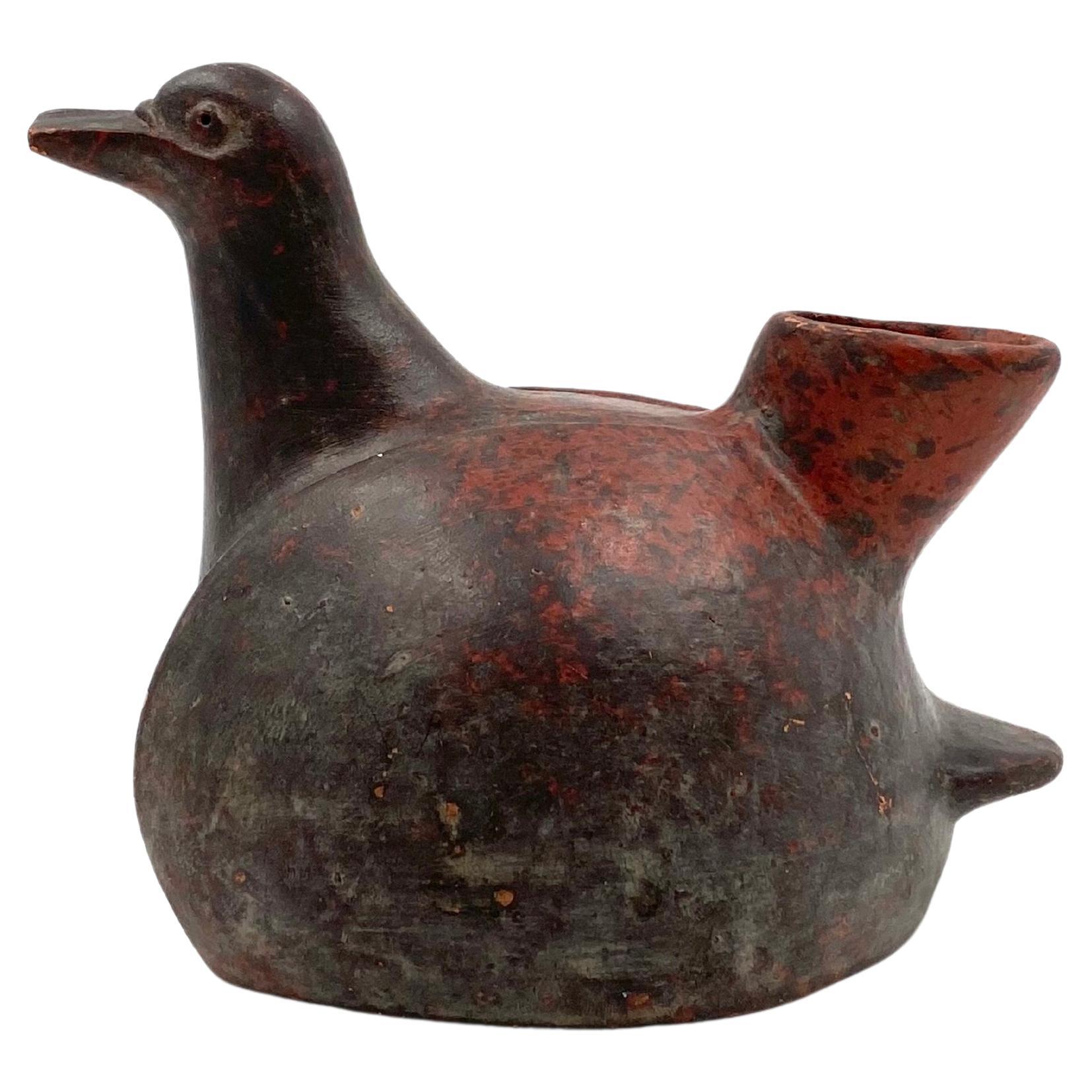 Organic modern duck shaped jug ceramic, Mexico 1970s For Sale
