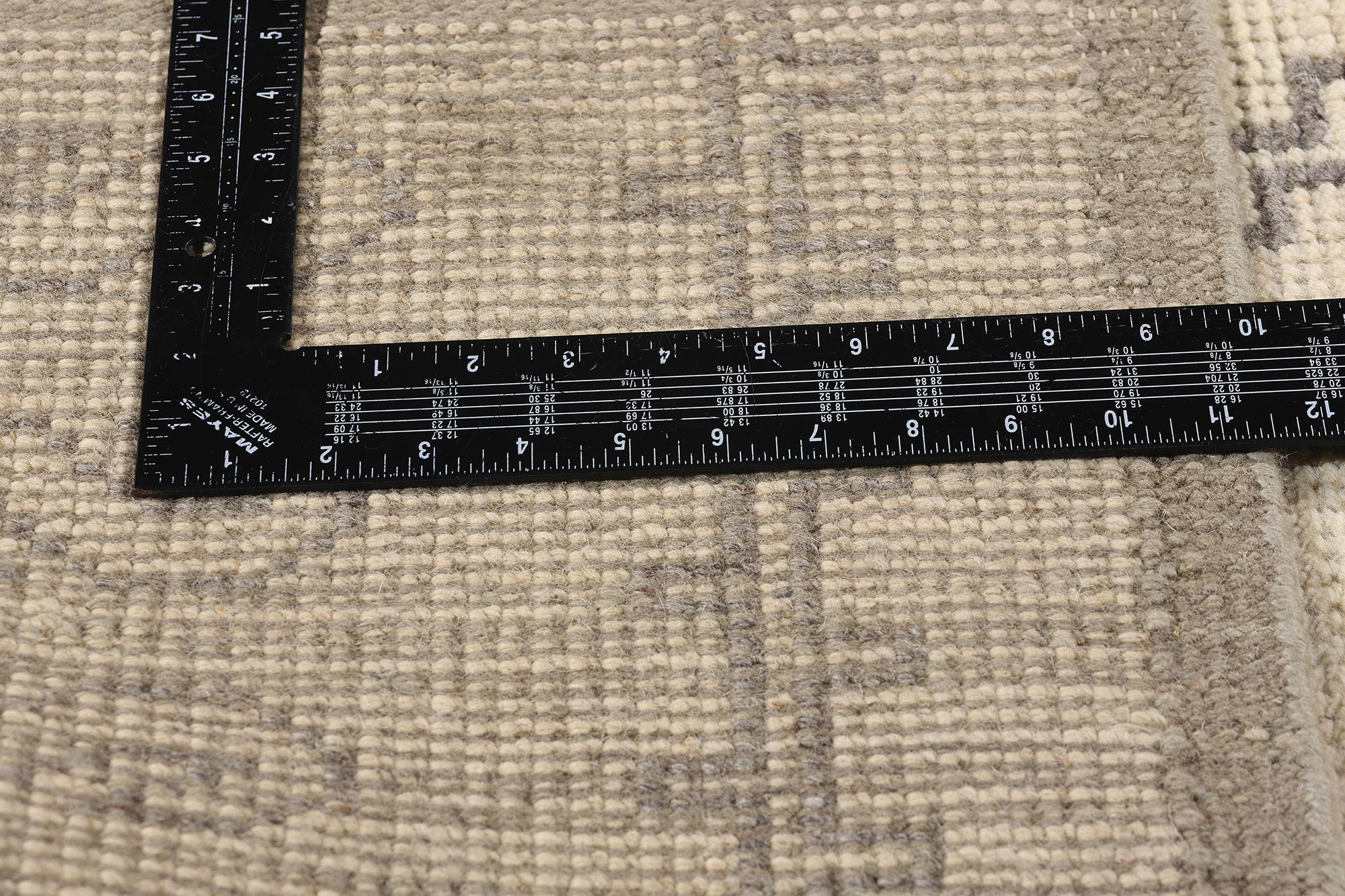Contemporary New Organic Modern Earth-Tone Moroccan Rug with Transitional Style For Sale