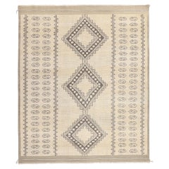 New Organic Modern Earth-Tone Moroccan Rug with Transitional Style