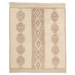 Organic Modern Earth-Tone Moroccan Area Rug