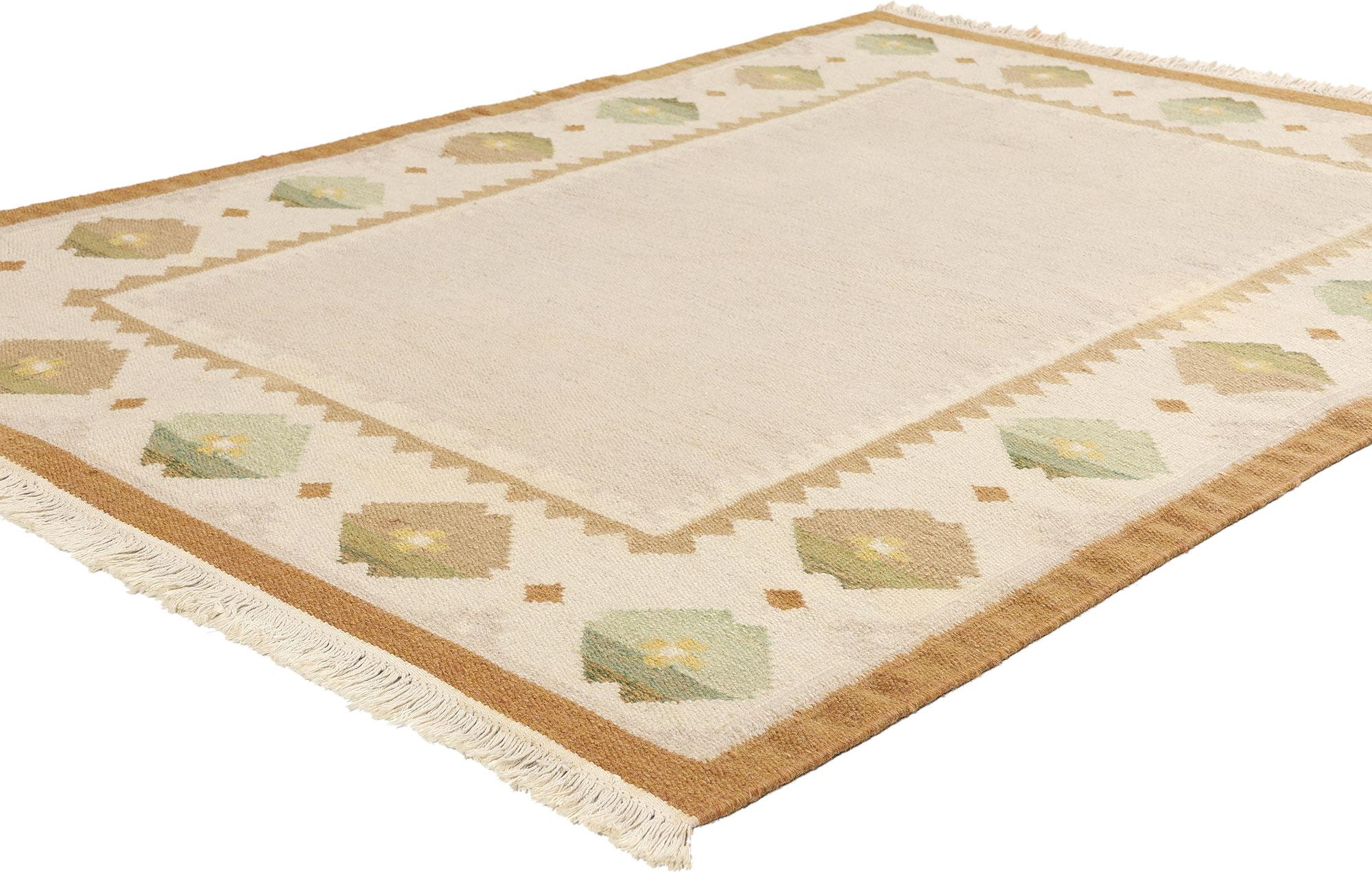 78816 Alfombra Rollakan Sueca Vintage, 04'09 x 06'06. Las alfombras rollakan suecas, también conocidas como alfombras 