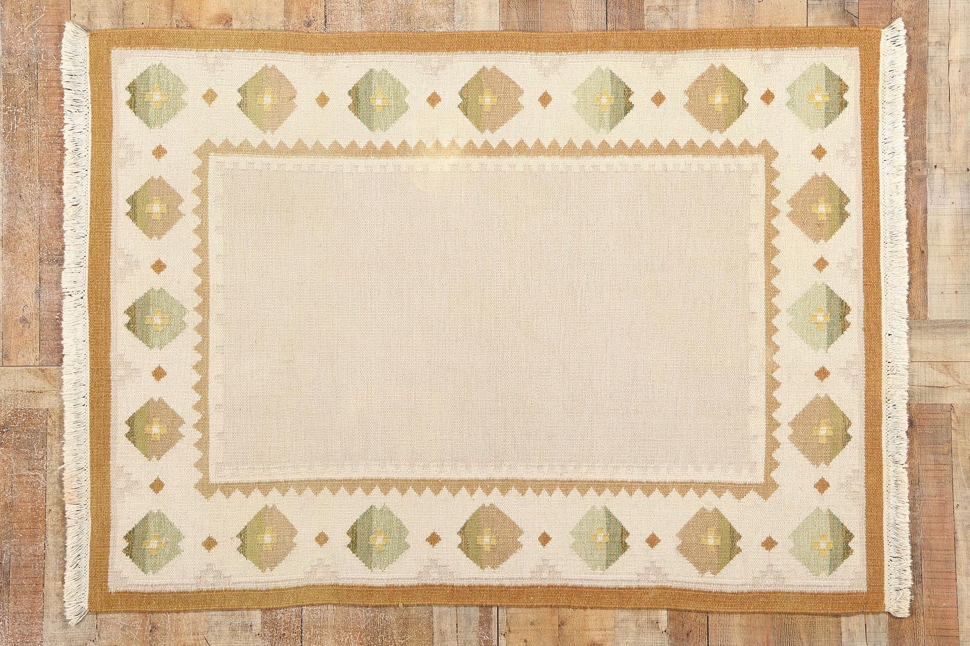 Röllakan Sueco Vintage Escandinavo de Mediados de Siglo, 04'09 x 06'06 en venta 2
