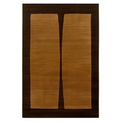 Organic Modern Ethnic Rug Pattern Brown, Beige, Mustard