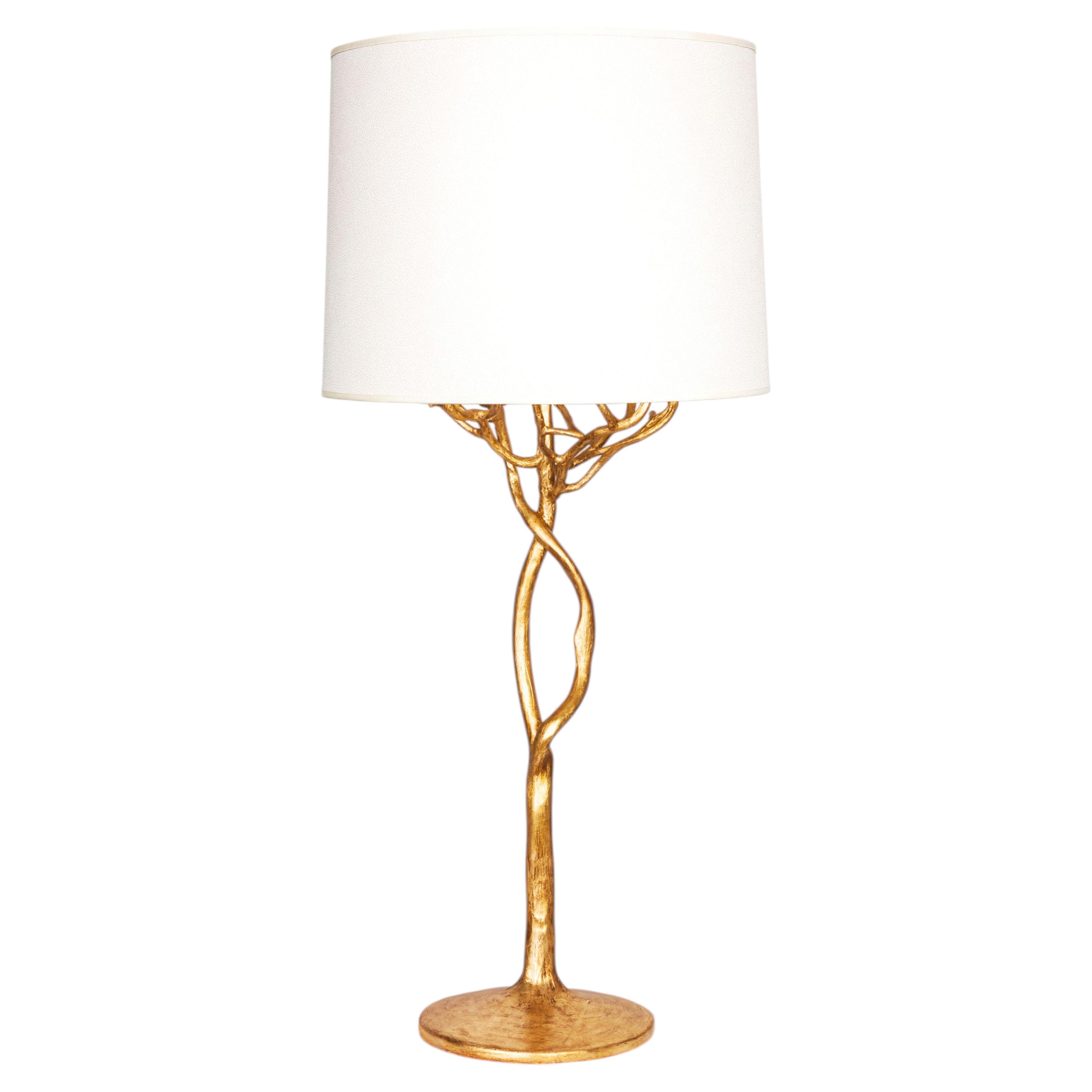 Organic Modern Etna Table Lamp by Benediko, Antique Gold