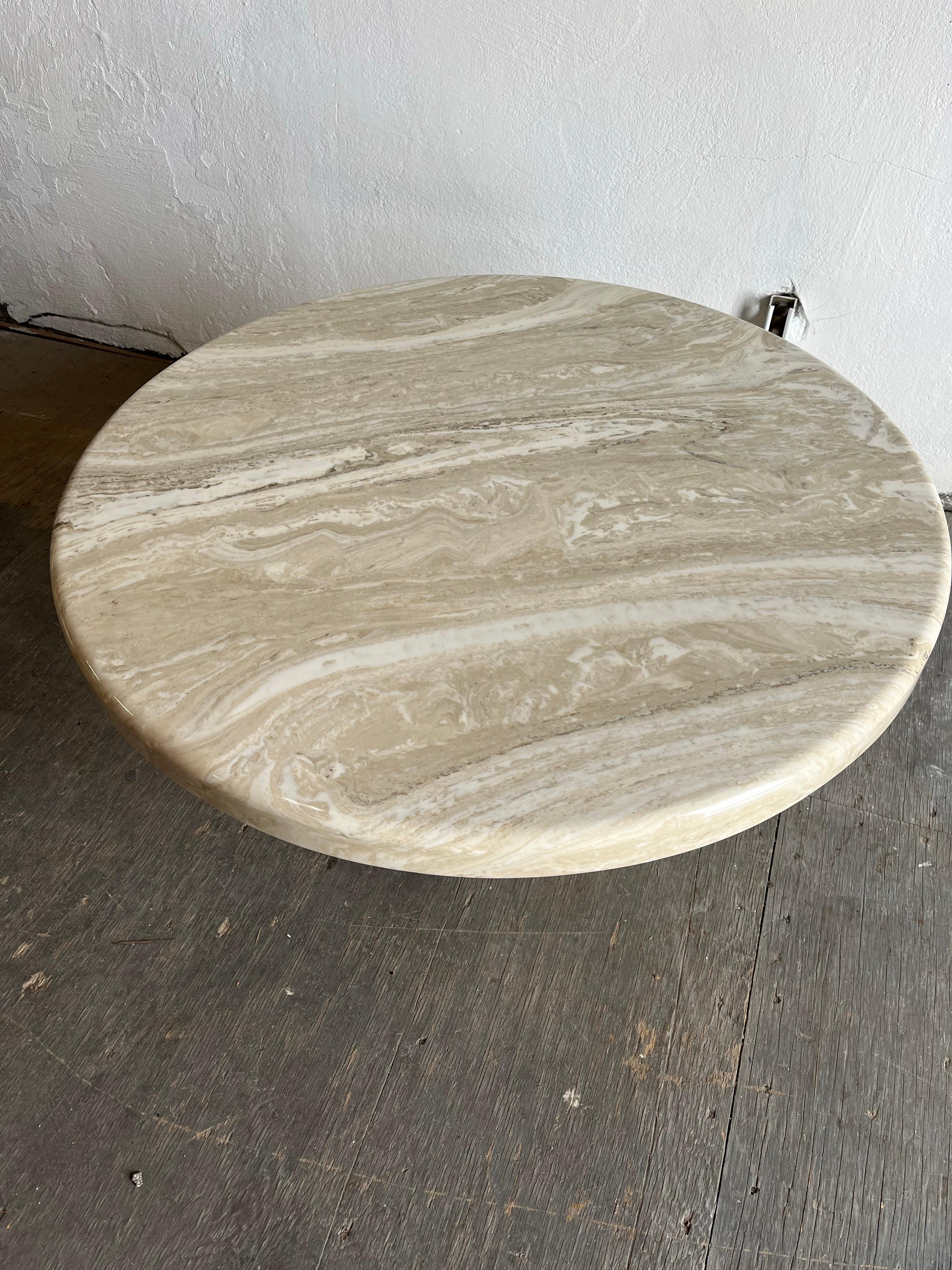 20th Century Organic Modern Faux Marble Resin Coffee Table For Sale