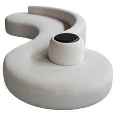 The Moderns Modernity Spiral Sofa, Beige Velvet, Handmade Portugal Greenapple