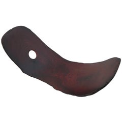 Portabottiglie in legno di palissandro curvato organico moderno a bordo libero