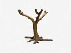 Organic Modern, Gilt Metal, Faux Bois Table Base, United States, 21st c.