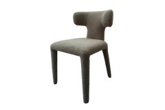 Organic Modern Grey Bouclé Dining Chair Instinto