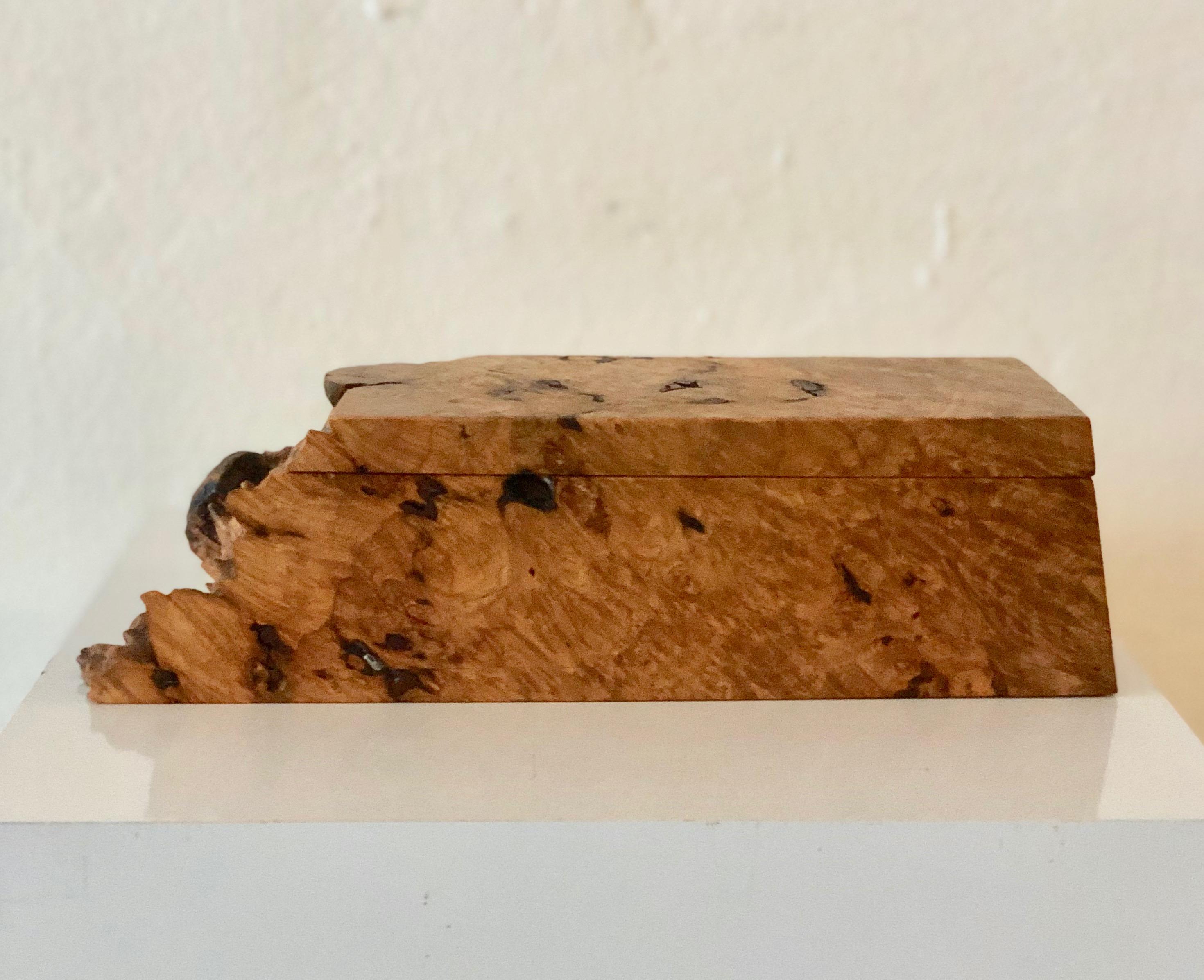 American Organic Modern Handcrafted Wood Burl Live Edge Box by Michael Elkan