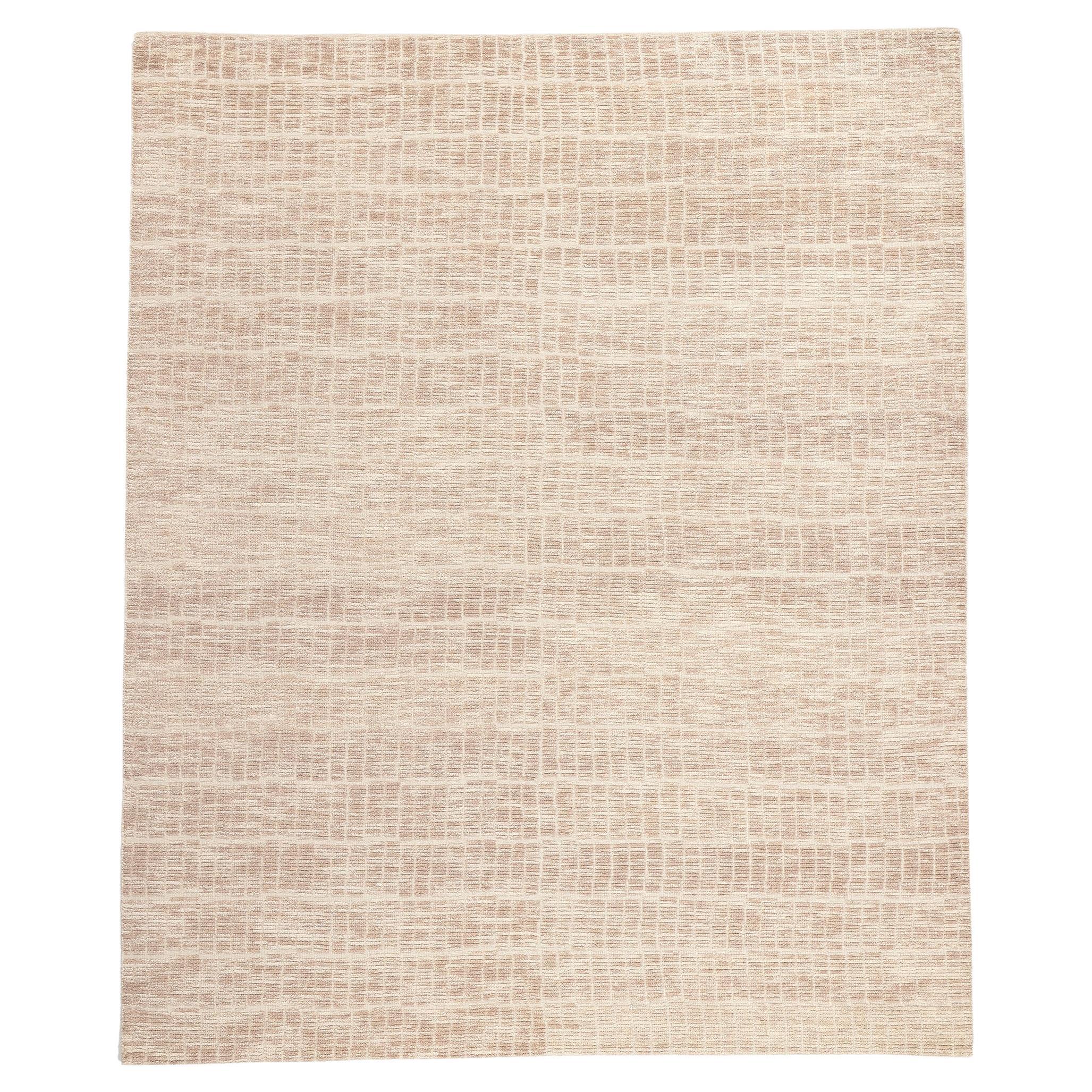 Organic Modern High-Low Rug, Abstract Expressionism Meets Subtle Shibui For Sale