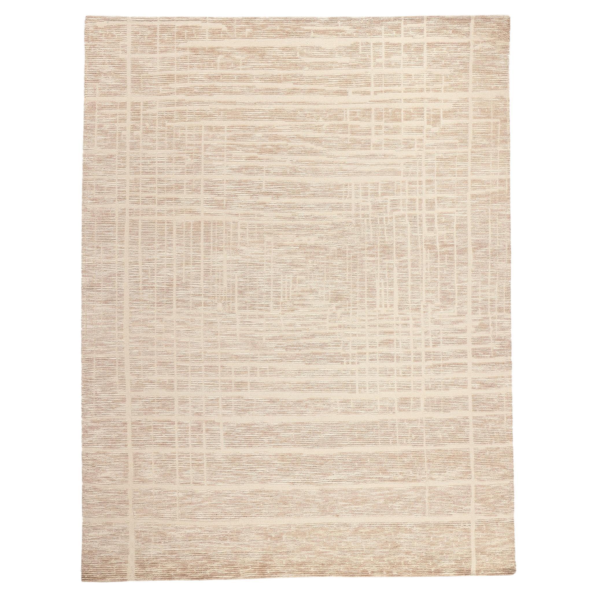 Organic Modern High-Low Rug, Abstract Expressionism Meets Subtle Shibui