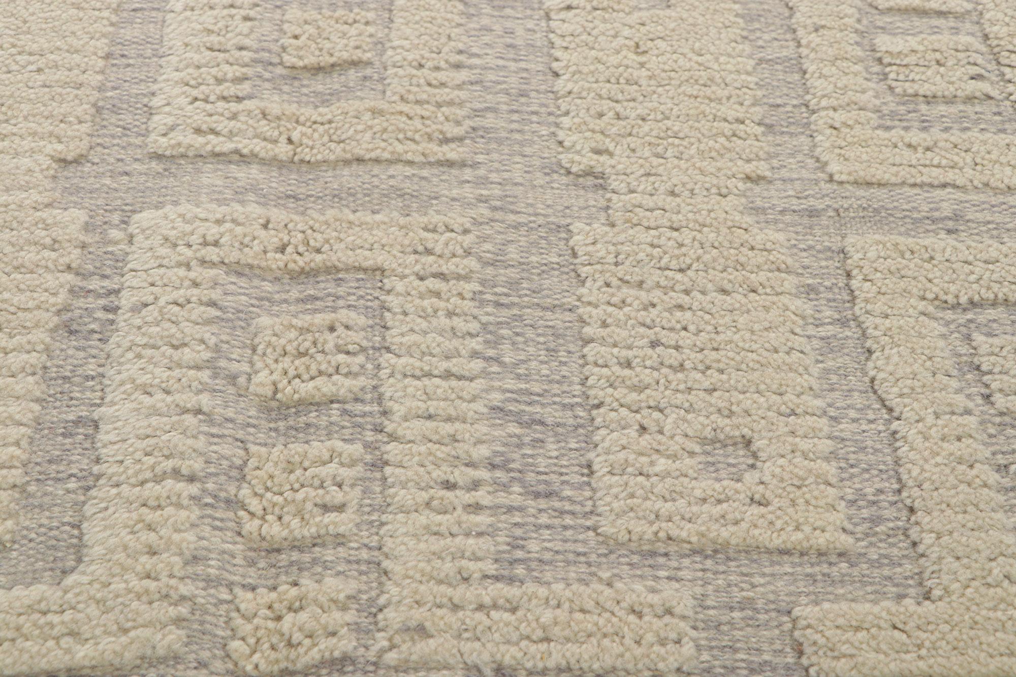 Organischer moderner Hochlehner Teppich, inspiriert von Sigvard Bernadotte (Handgewebt) im Angebot