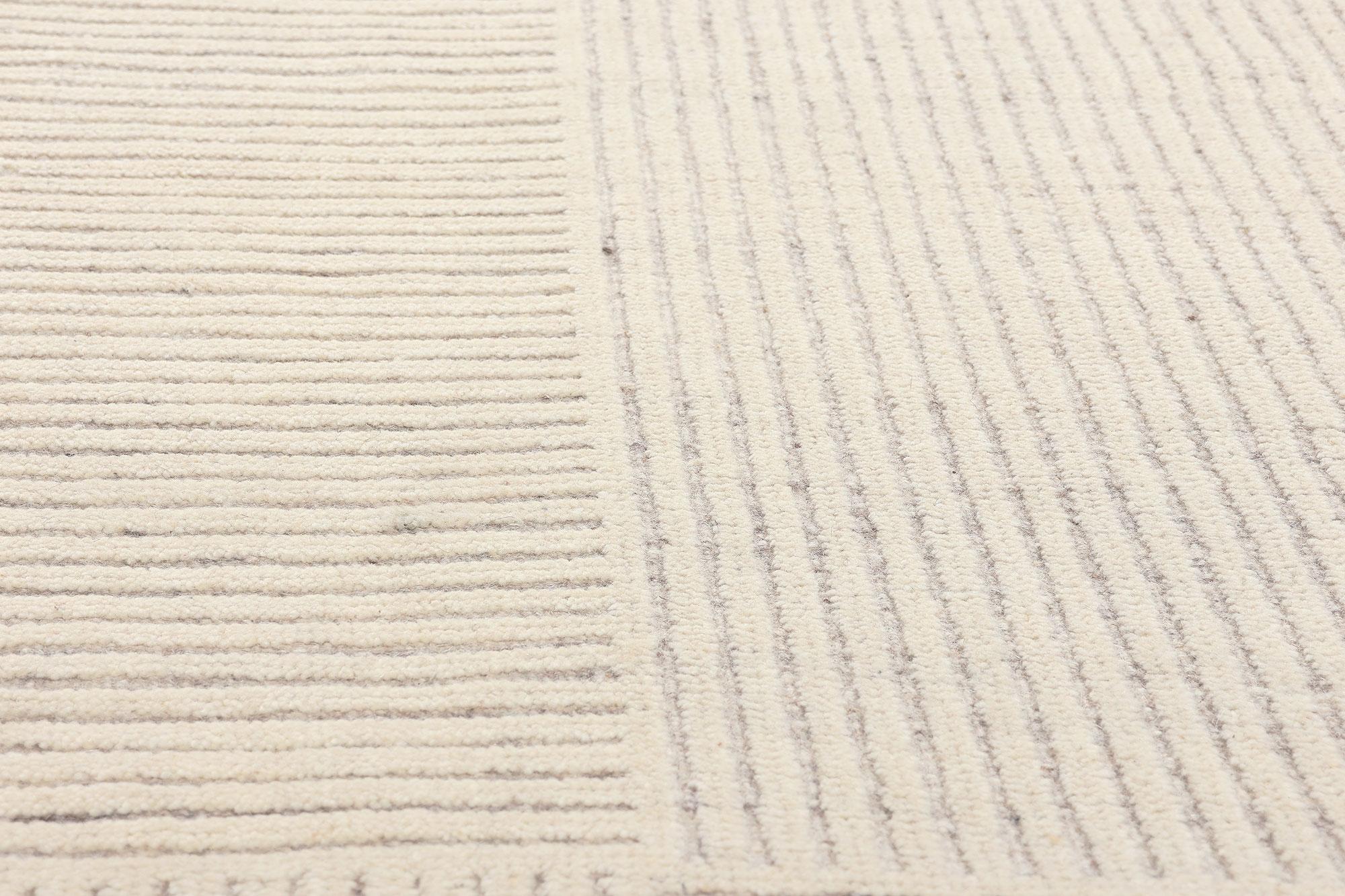 Organic Modern High-Low Rug, Subtle Shibui Meets Cohesive Coziness In New Condition For Sale In Dallas, TX