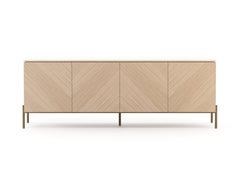 Organic Modern Ílhavo Sideboard Made with Oak and Iron, Handmade by Stylish Club