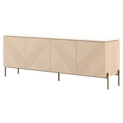 Organic Modern Ílhavo Sideboard aus Eiche und Eisen, handgefertigt von Stylish Club