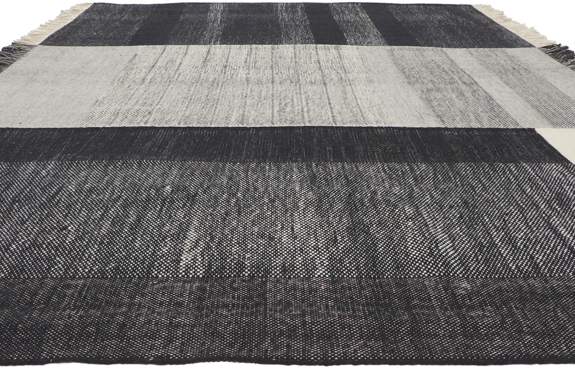 Contemporary Organic Modern Indian Kilim Rug, Natural Elegance Meets Timeless Style For Sale