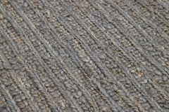 Organic Modern Jute Custom Rug Handmade In Gray