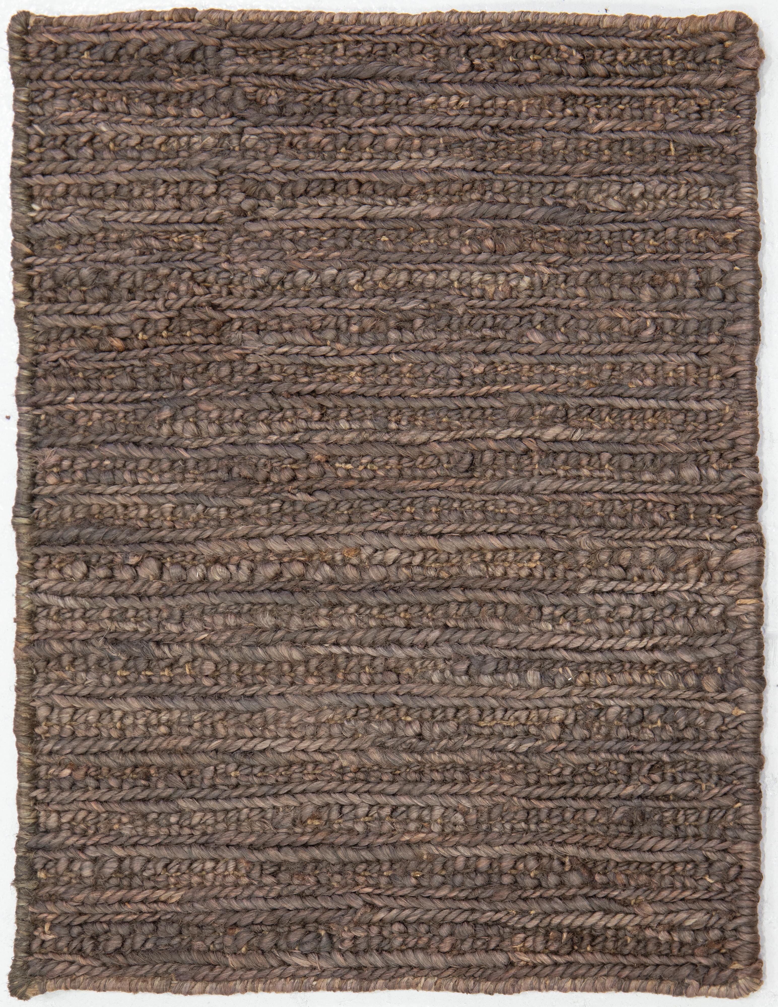 Moderner Bio-Jute-Teppich, handgefertigt in Light Brown (Indisch) im Angebot