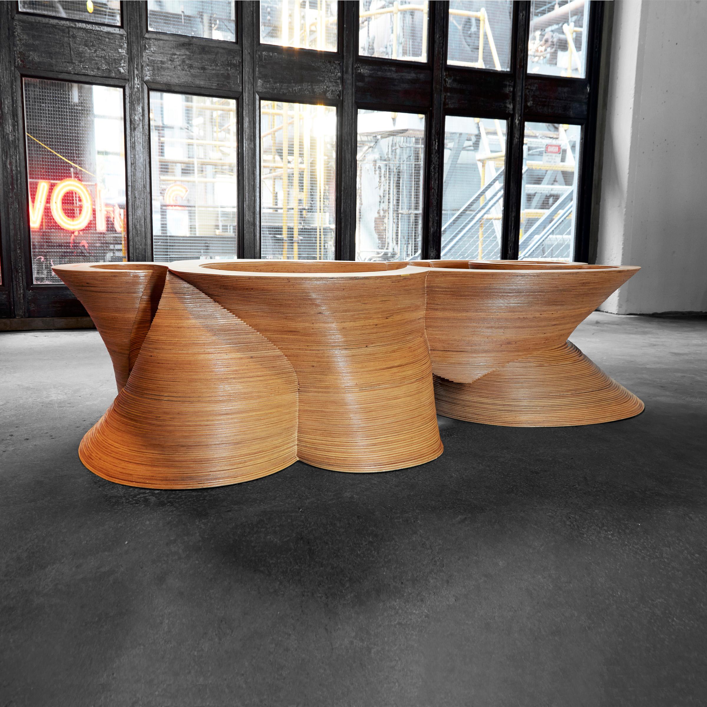 Luxury Organic Modern Coffee Table, Furniture Sculpture, High End Wood Art In New Condition For Sale In Bridgeport, PA