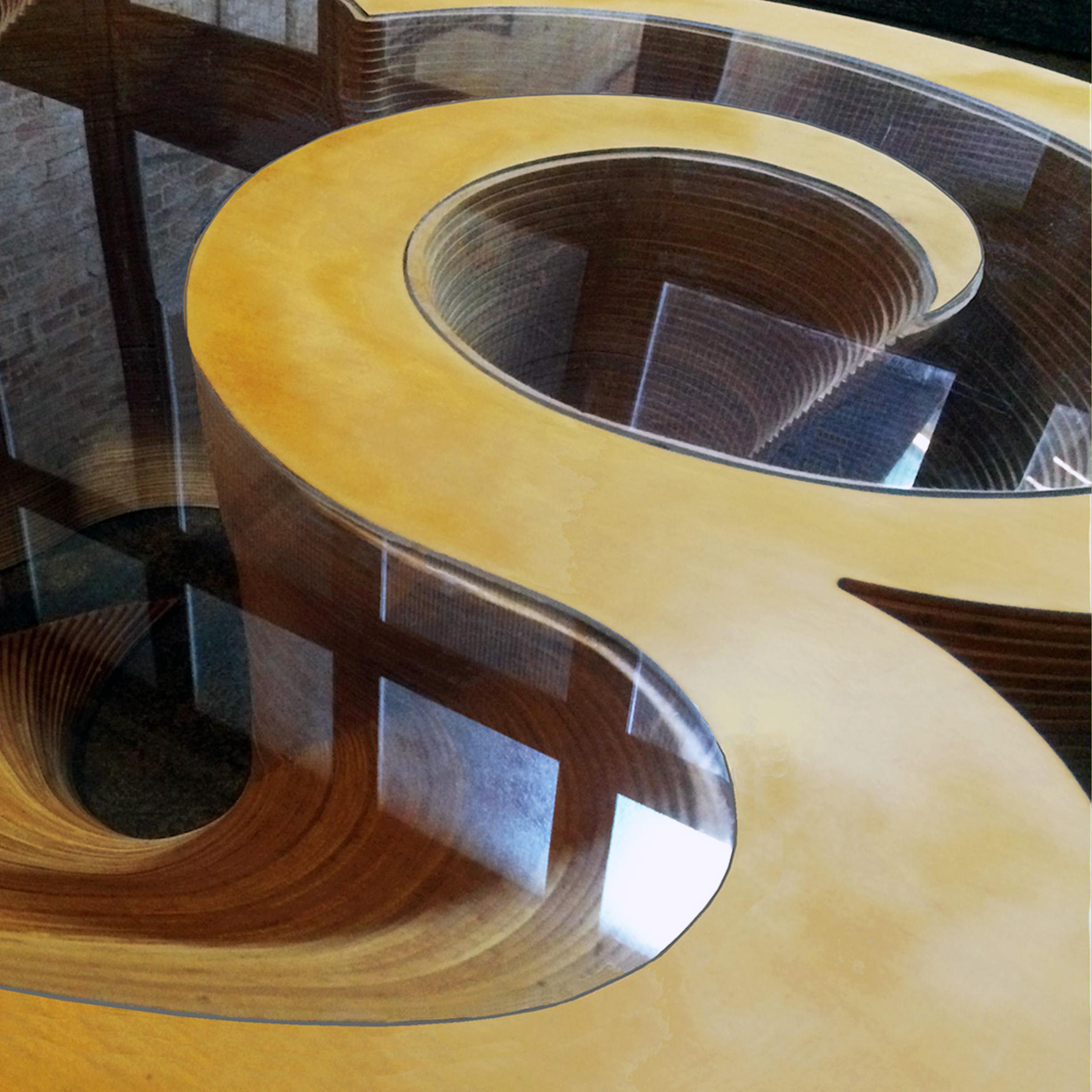 Contemporary Luxury Organic Modern Coffee Table, Furniture Sculpture, High End Wood Art For Sale