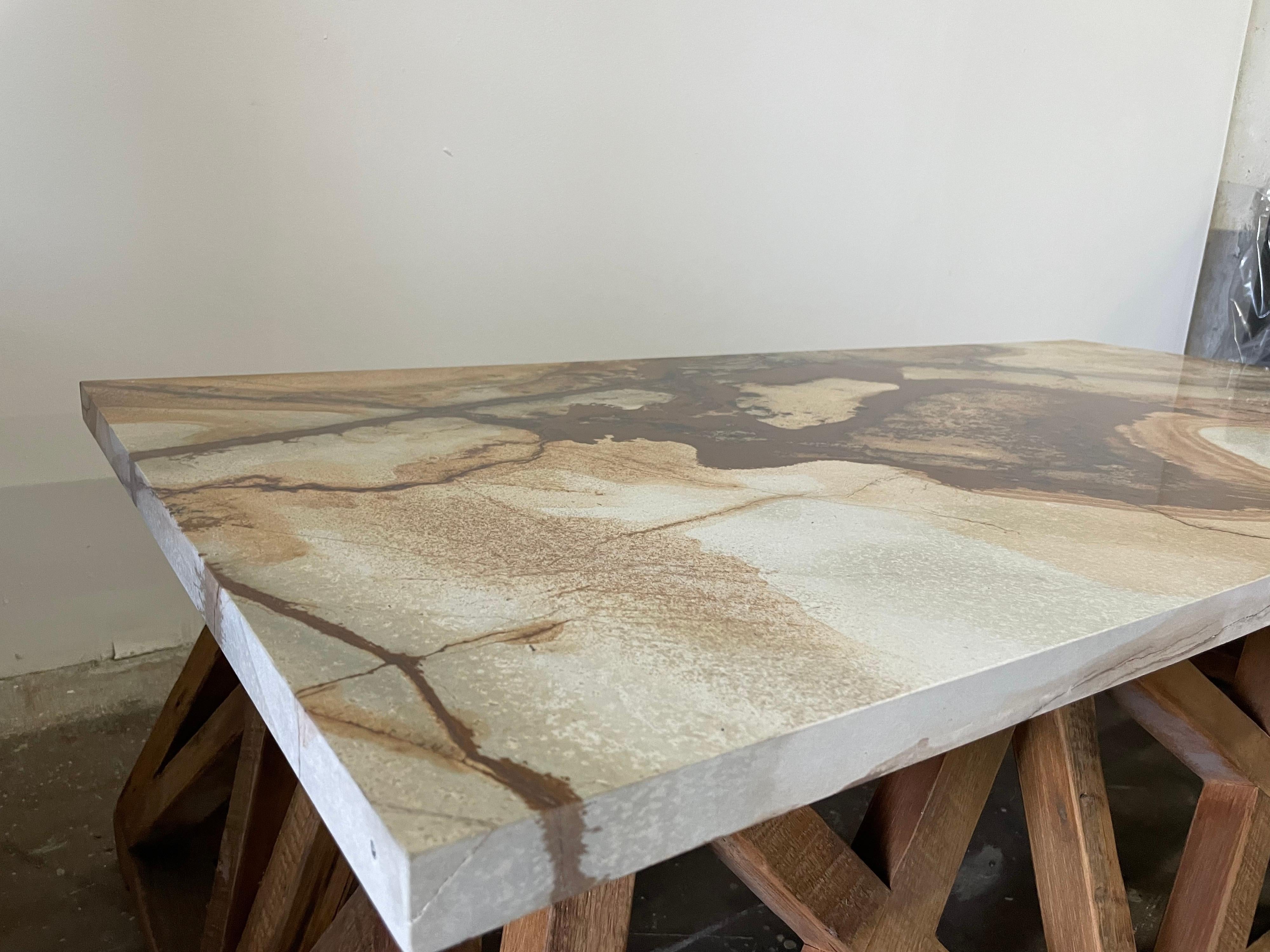 wood base marble top coffee table