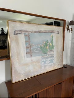 Organic Modern Lee Reynolds South Western Art Cactus Landscape