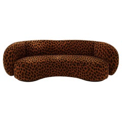 Organic Modern Leopard Furry Velvet Sofa Melancolía