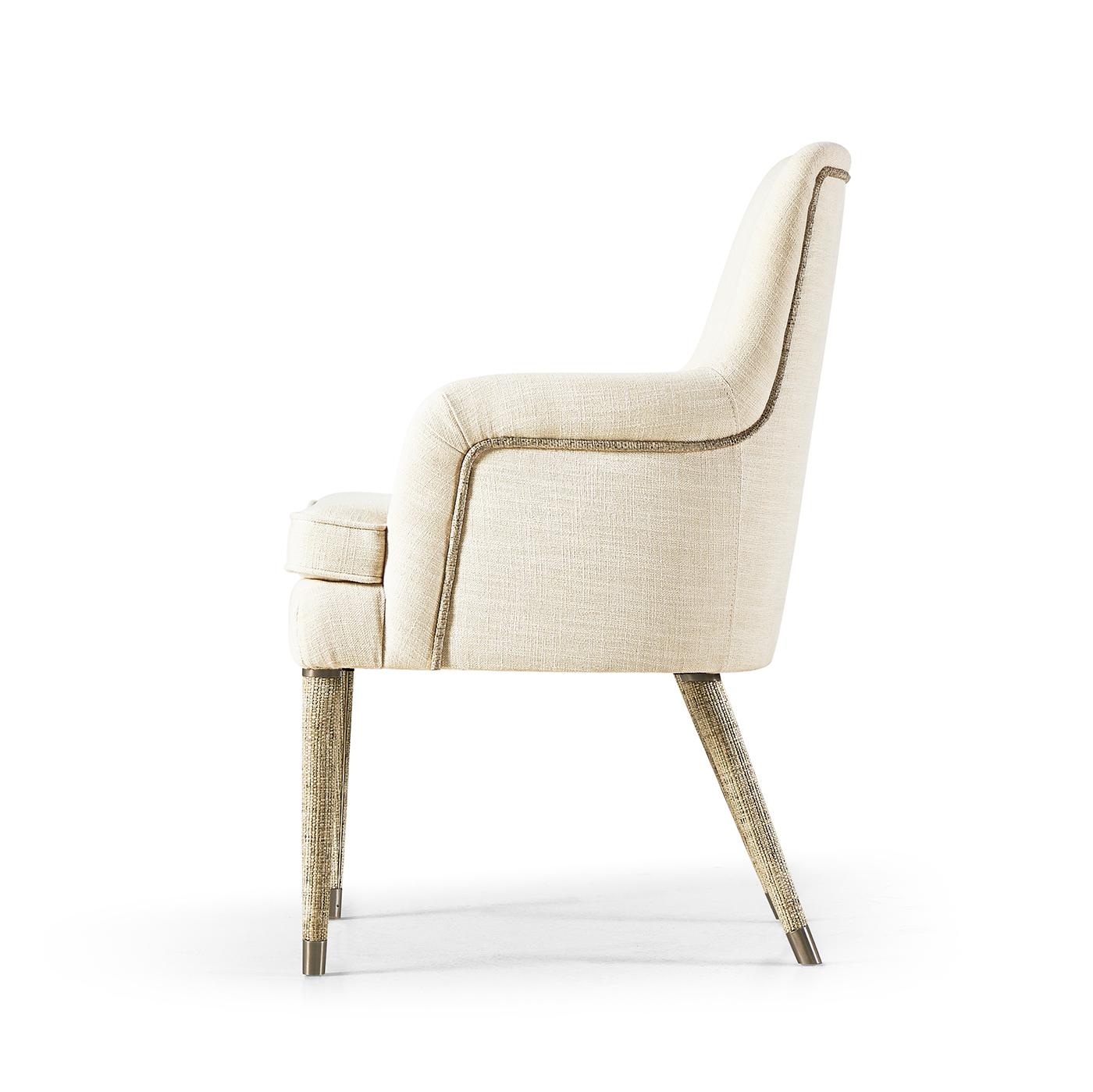 Sillones modernos tapizados en lino orgánico (set de 2) Moderno orgánico en venta