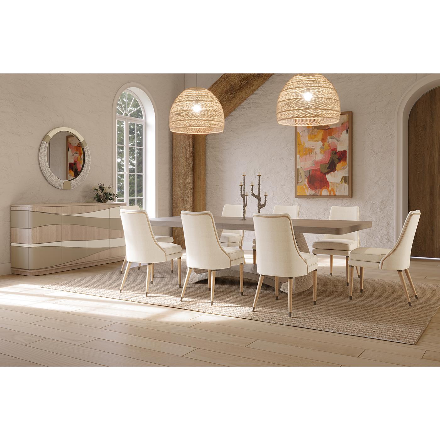 Chaises d'appoint en lin The Moderns (ensemble de 2) en vente 4