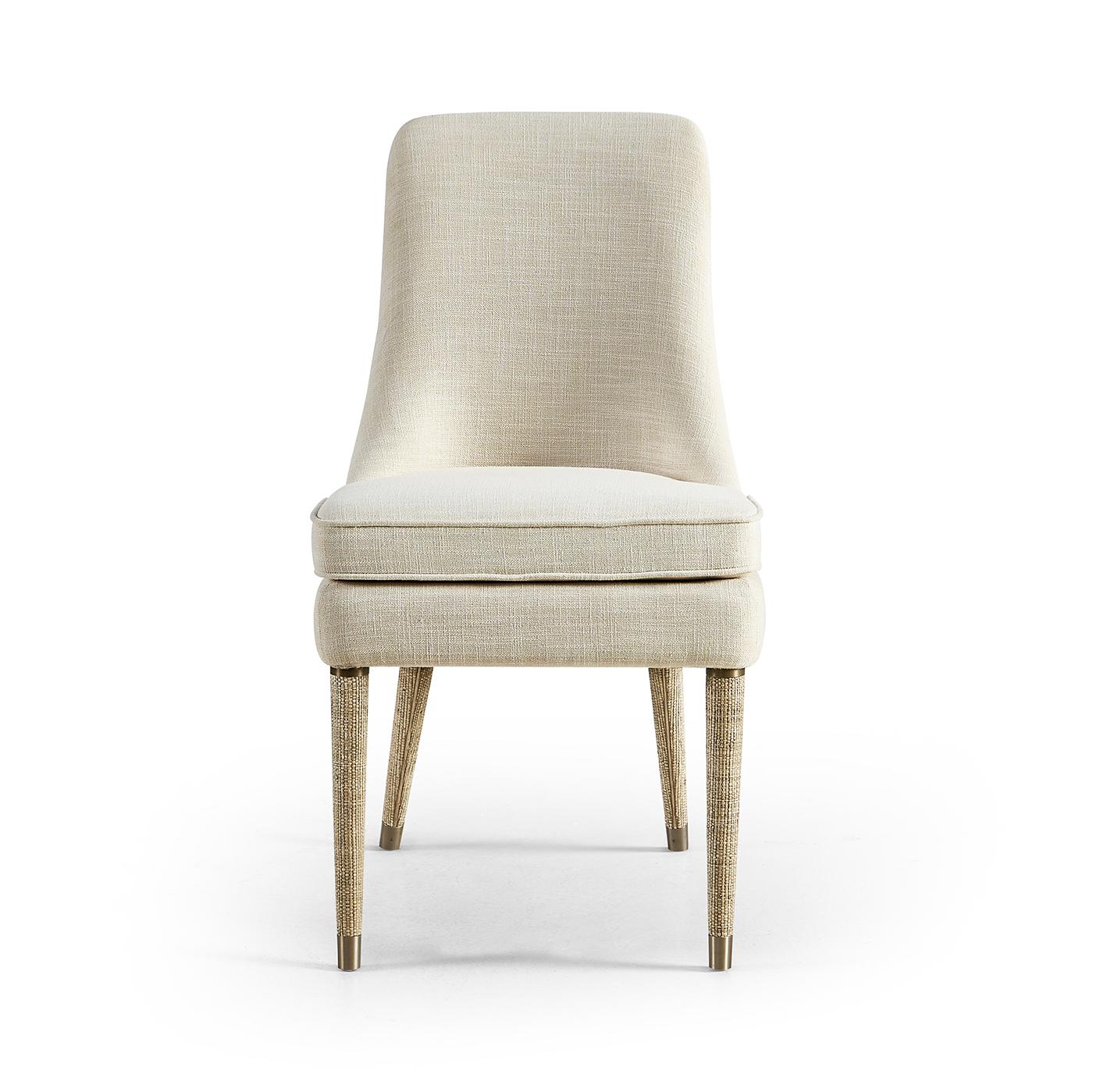 Organique Chaises d'appoint en lin The Moderns (ensemble de 2) en vente