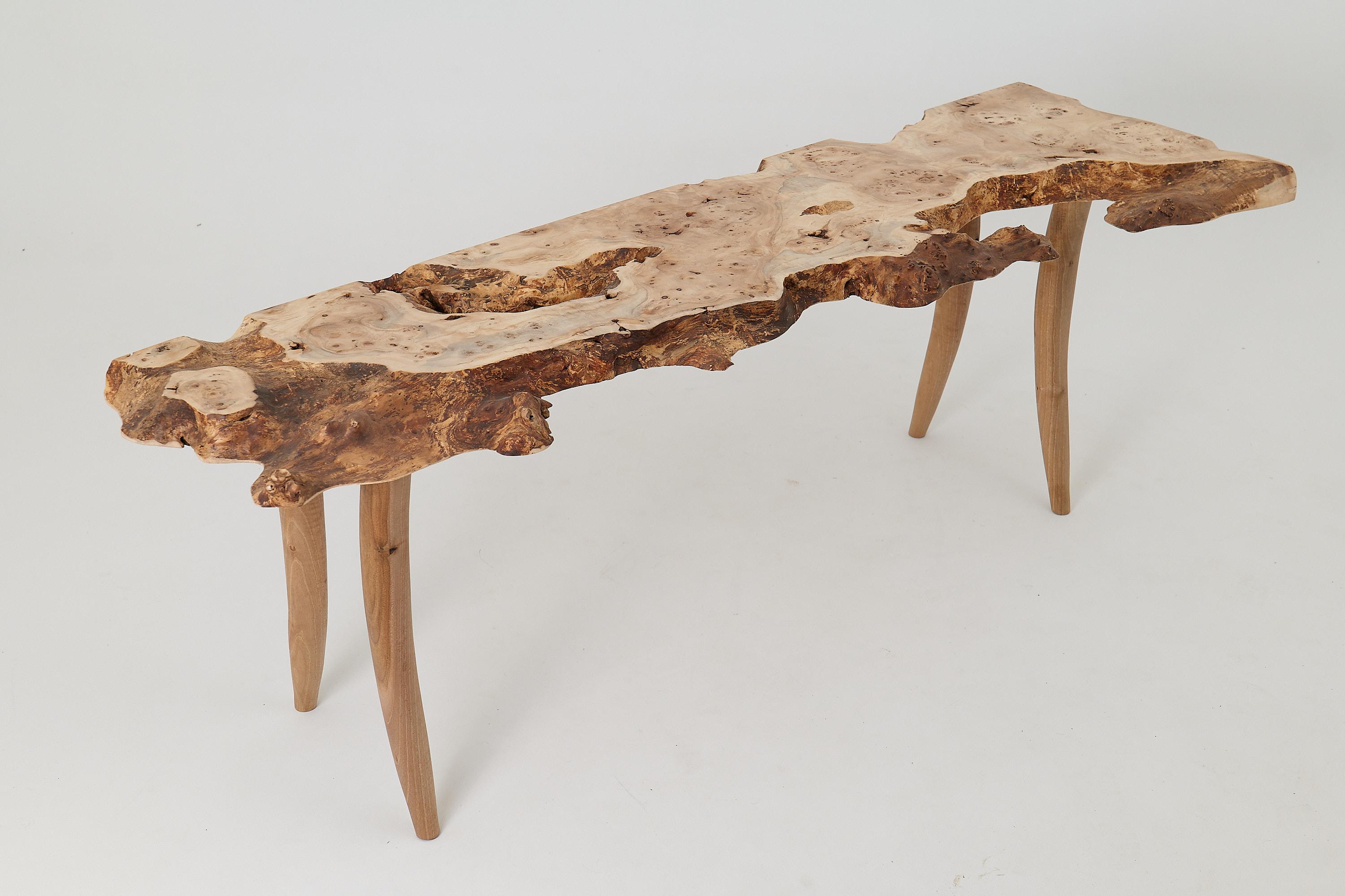 Table console en bois de ronce Organic Modern Live-Edge, Logniture en vente 12