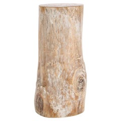Organic Modern Log Sculpture Pedestal or End Table