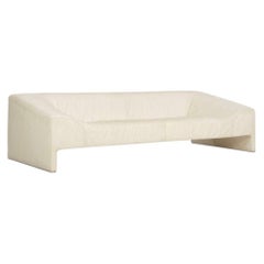 Organic Modern Long Low White Leather Malmo Sofa by Patricia Urquiola for Moroso