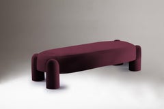 DOOQ Organic Modern Marlon Daybed I, Burgundy Kvadrat by P. Franceschini, w=150