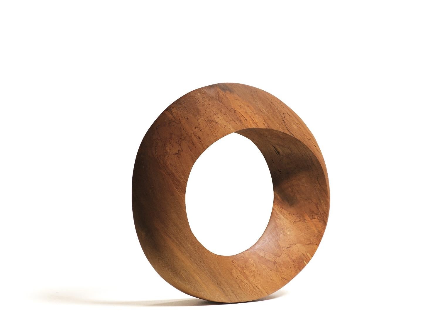Hand-Crafted Organic Modern Mobius Sculpture in Sustainable River Rescued Ancient Wood For Sale