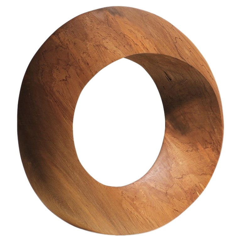 Organic Modern Mobius Sculpture in Sustainable River Rescued Ancient Wood For Sale