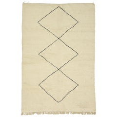 Organic Modern Moroccan Beni Ourain Rug, Hygge Meets Subtle Shibui