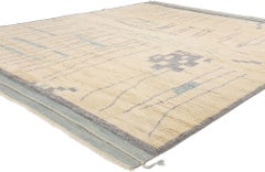 Organic Modern Moroccan Brutalist Area Rug Inspired Carl Andre